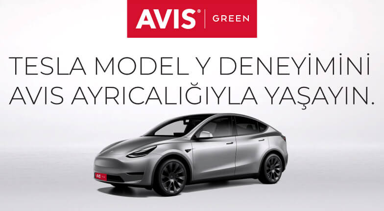 <h2><strong>Tesla Teknolojisini Avis Ayrıcalığıyla Deneyimleyin</strong></h2>

<p>Avis ile kiralayacağınız Tesla Model Y ile %100 elektrikli araç deneyiminin en ayrıcalıklı hâlini yaşayın. İleri düzey teknolojik özellikleriyle elektrikli otomobillerin en gözde modellerinden olan Tesla Model Y, size benzersiz bir sürüş keyfi vadediyor. Onu sınıfının en iyisi konumuna getiren güvenlik özellikleriyle daima içinizin rahat olacağı yolculuklar sunuyor.</p>

<p>Avis Ataşehir, Avis Zincirlikuyu, Avis Taksim ofislerimizde bulunan Tesla&rsquo;yı online rezervasyon ve ödeme yaparak %30 avantajla kiralayabilirsiniz.</p>

