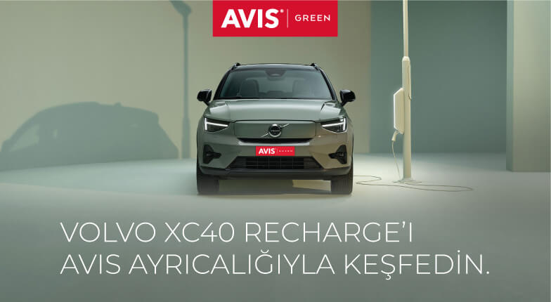 <h3><strong>Akıllı, Çok Yönlü ve Etkileyici&hellip; Volvo XC40 Recharge, Avis&rsquo;te.</strong></h3>

<p>Her kullanıcıya ve her türlü yolculuğa uygun Volvo XC40 Recharge deneyimi, Avis ayrıcalığıyla sizi bekliyor. Volvo&rsquo;nun %100 elektrikli otomobil modeli XC40 Recharge, kompakt SUV deneyimini geleceğin teknolojisiyle birleştirerek yolculuklarınıza yeni boyutlar katıyor. Çok yönlü özellikleriyle ön plana çıkan Volvo XC40 Recharge, tüm planlarınıza uyum sağlarken benzersiz sürüş keyfiyle yolculuğun her anını keyifli hâle getirmek için sizi bekliyor.</p>

<p>Avis İstanbul Havalimanı, Avis Taksim, Avis Zincirlikuyu, Avis Ataşehir, Avis Bursa, Avis Bodrum, Avis Ankara Havalimanı, Avis Ankara Söğütözü, Avis İzmir Havalimanı ofislerimizde bulunan Volvo XC40 Recharge&rsquo;ı online rezervasyon ve ödeme yaparak&nbsp; %30 avantajla kiralayabilirsiniz.</p>
