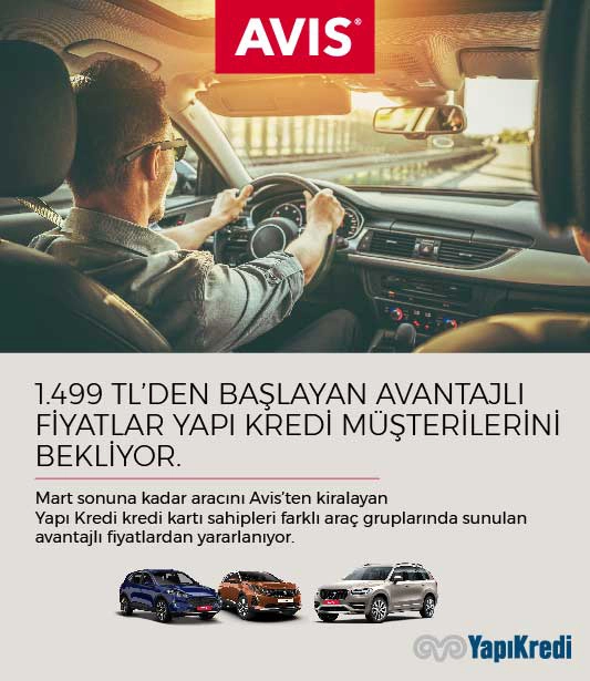 Yapı Kredi Kredi Kartı Sahiplerine Sabit Fiyatla Araç Kiralama! 
