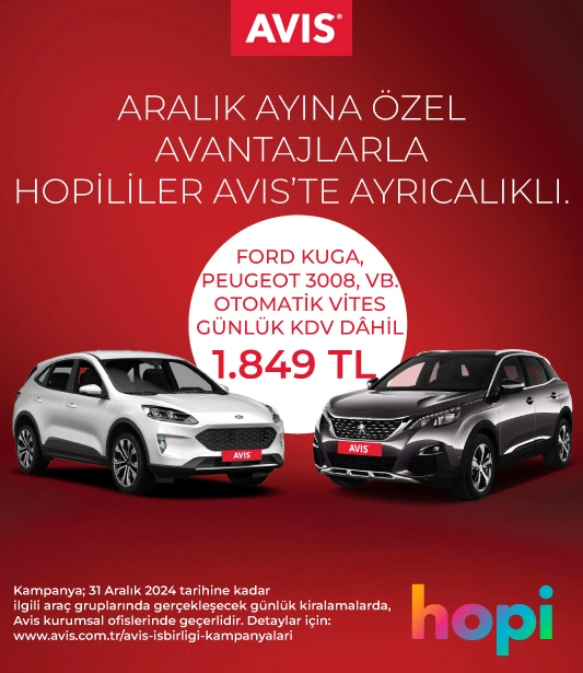 Avis'ten Hopililere Yıl Sonuna Özel Avantajlar!