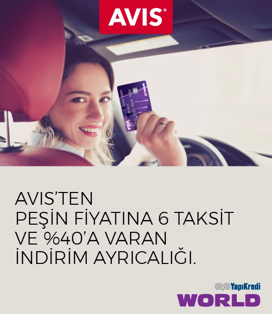 Yapı Kredi World’e Özel Ayrıcalıklar Avis’te!