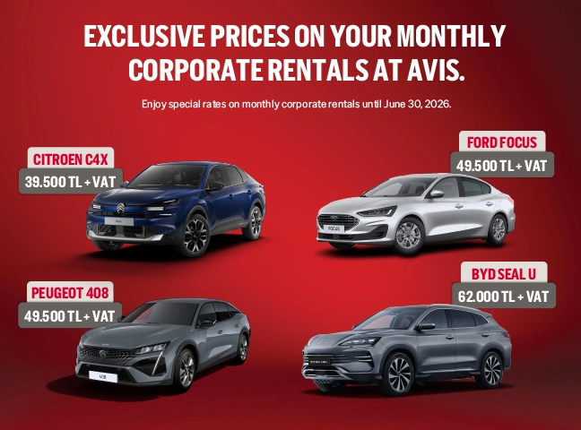 Exclusive Corporate Pricing on Monthly Car Rentals at Avis