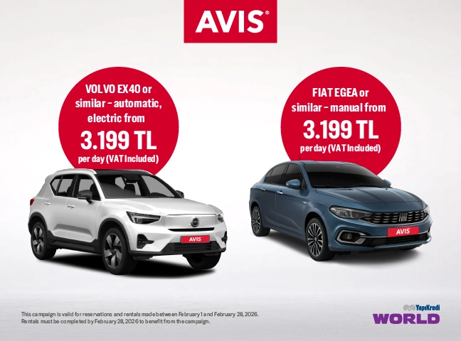 Enjoy Fixed-Rate Car Rentals with Exclusive Installment Benefits for Yapı Kredi Cardholders