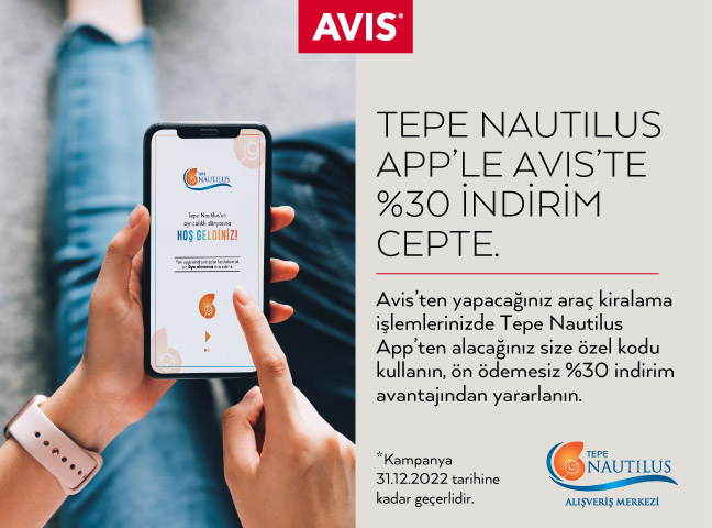 Tepe Nautilus Mobil'i indirenler Avis'te kazanıyor