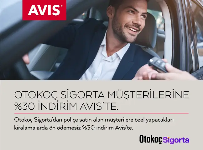 Otokoç Sigorta Müşterilerine %30 İndirim Avis'te