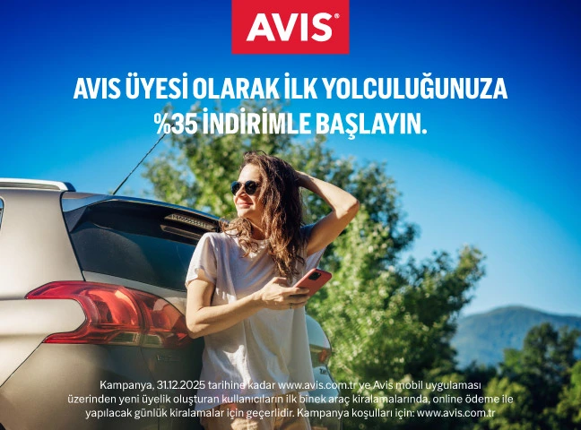 Avis Üyesi Olarak İlk Yolculuğunuza %35 İndirimle Başlayın