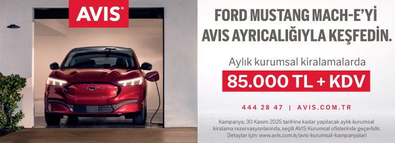Yeni Mustang Mach-E Aylık Kurumsal Kiralama Avantajlarıyla Avis’te